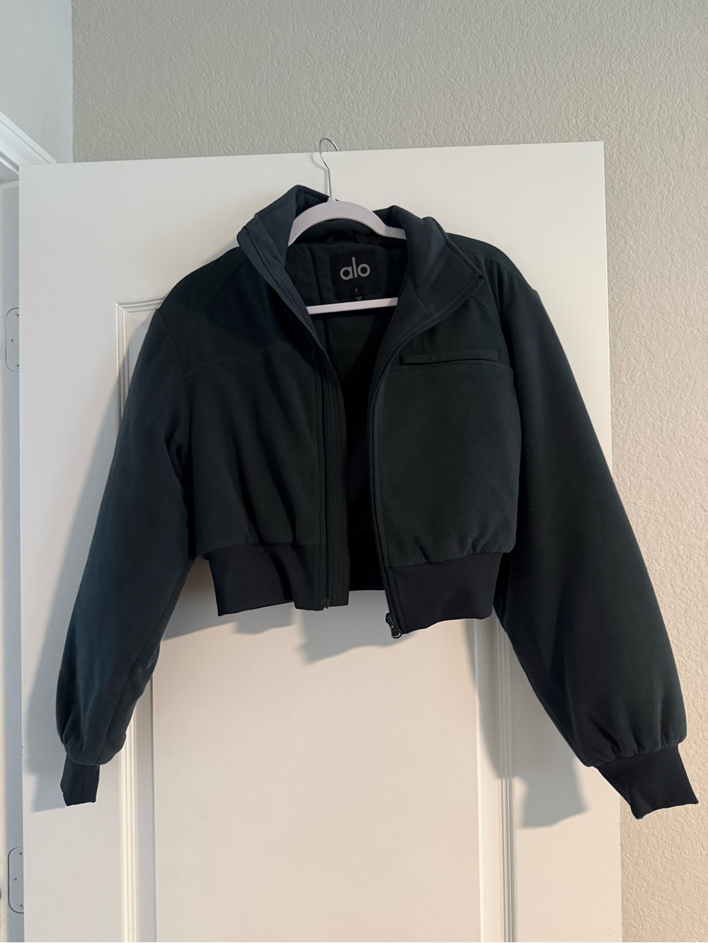 Polar Fleece Cropped Wintry Mix Jacket